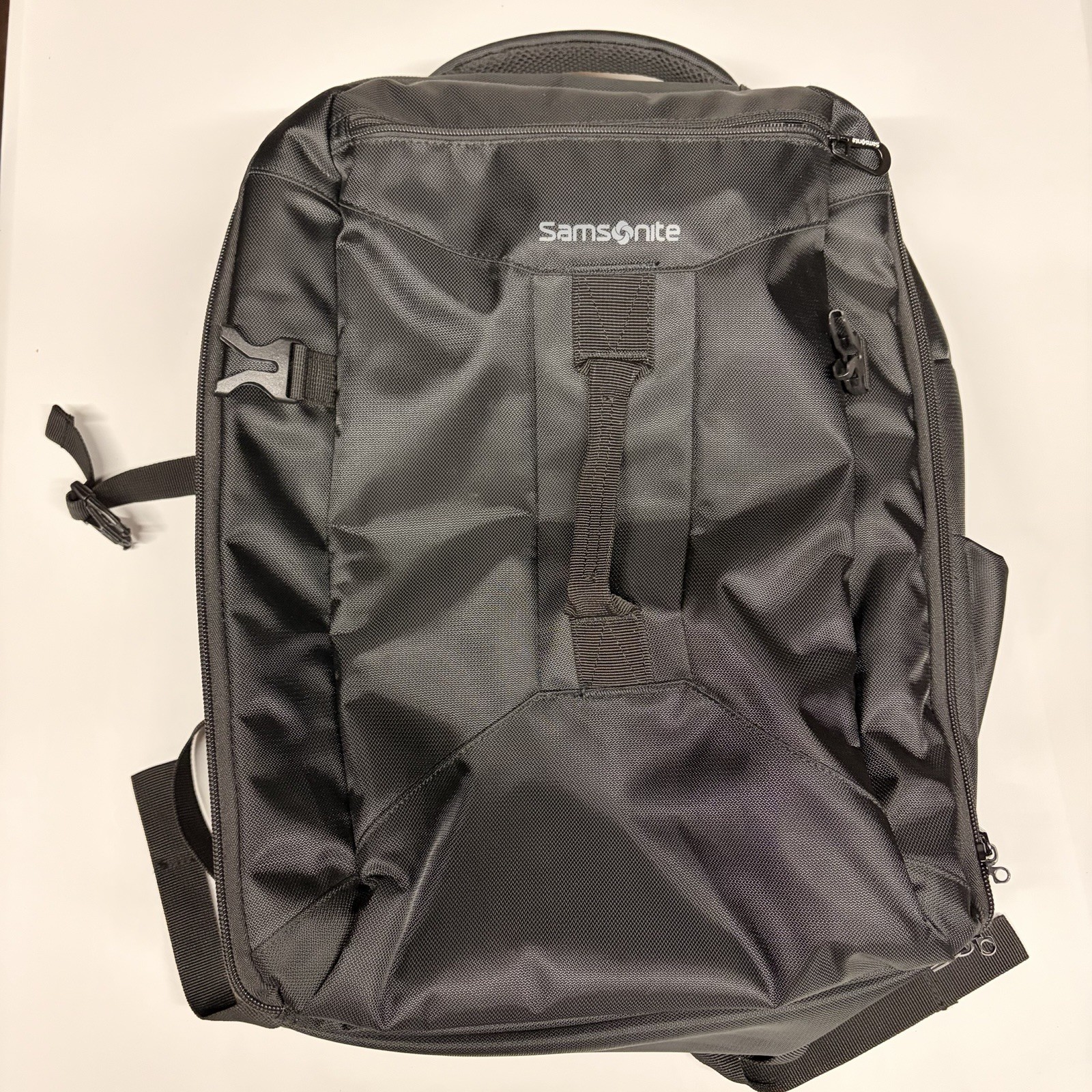 Samsonite Sintra 15.6 Laptop Travel Backpack Black Carry On Clamshell Bag