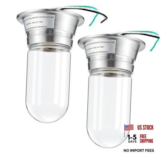 Pcs Commercial Canopy Hood Light Fixtures, Clear Tempered Glass 2