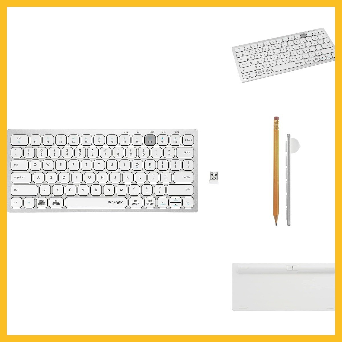 Kensington Multi-Device Dual Wireless Compact Keyboard - Silver (K75504US)