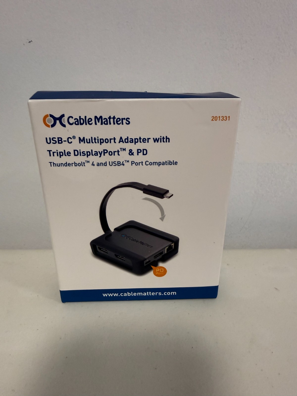 NEW-  Cable Matters USB-C Multiport Adapter with PD  in Black