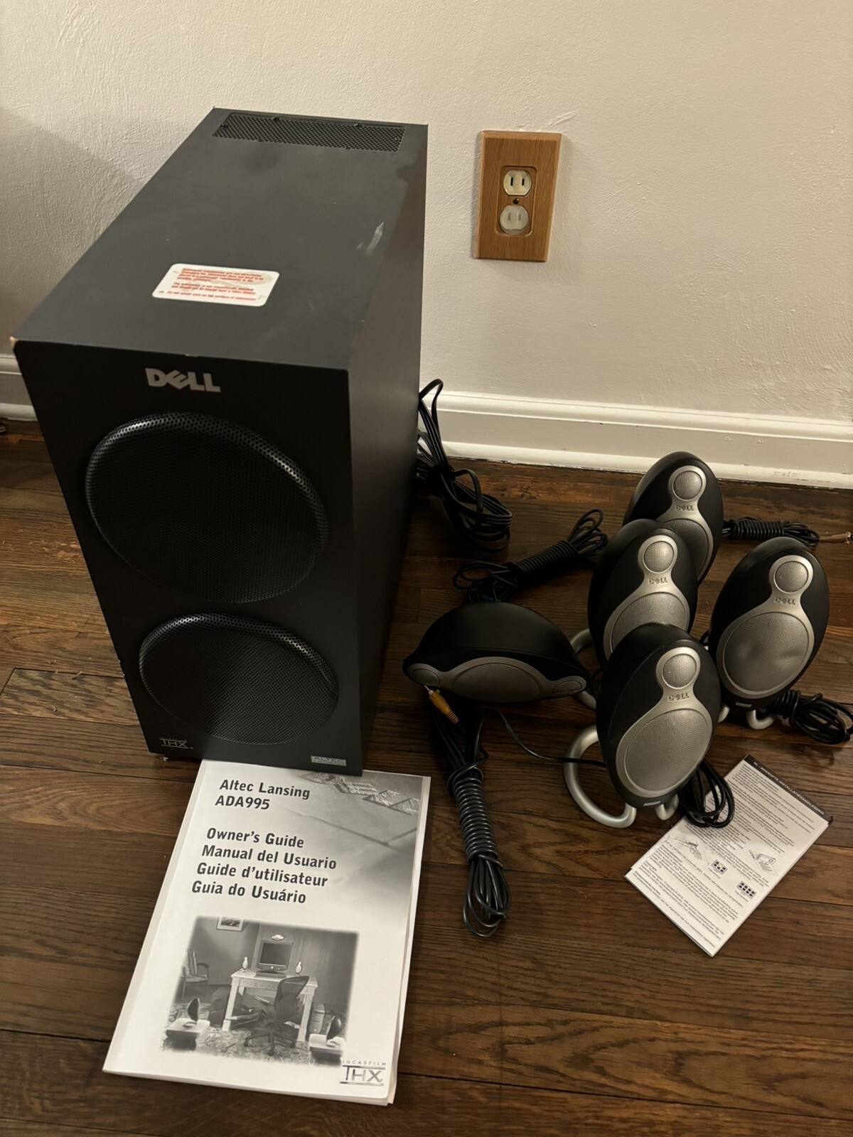 Dell Altec Lansing ADA995 THX 5.1 Speaker System w/ Super Subwoofer - 200W POWER
