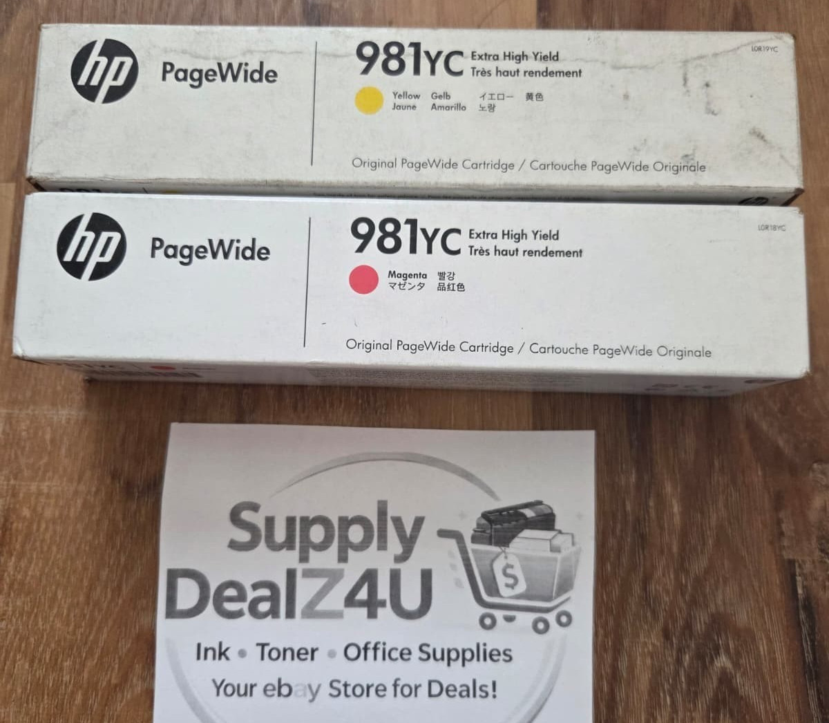 GENUINE HP 981YC L0R19YC L0R18YC Yellow Magenta PageWide Ink Set OEM