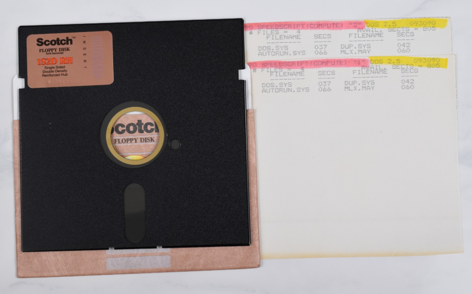 Vtg Scotch Computer Floppy Disk-Collectible, Untested, As-Is (Speedscript 90)