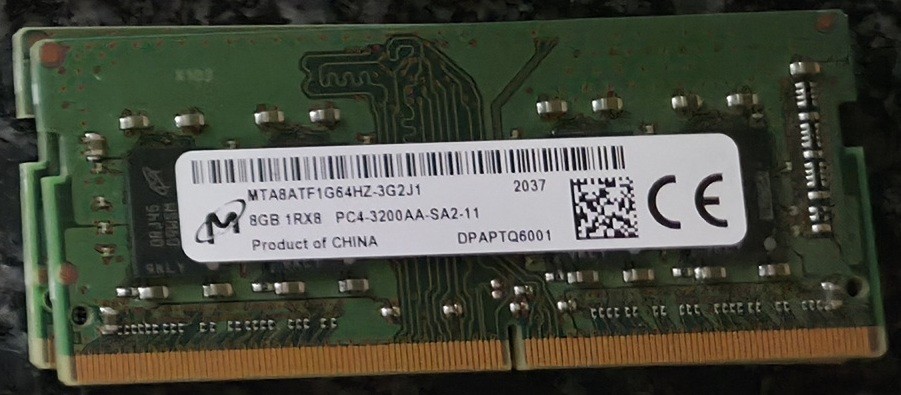 Micron 8GB PC4-3200AA-SA2-11 DDR4 Laptop RAM Memory MTA8ATF1G64HZ-3G2J1