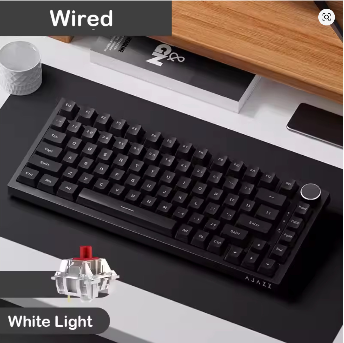 AJAZZ AK820 Pro RGB Mechanical Keyboard Tri-Mode 70% Wired Wireless HotSwap