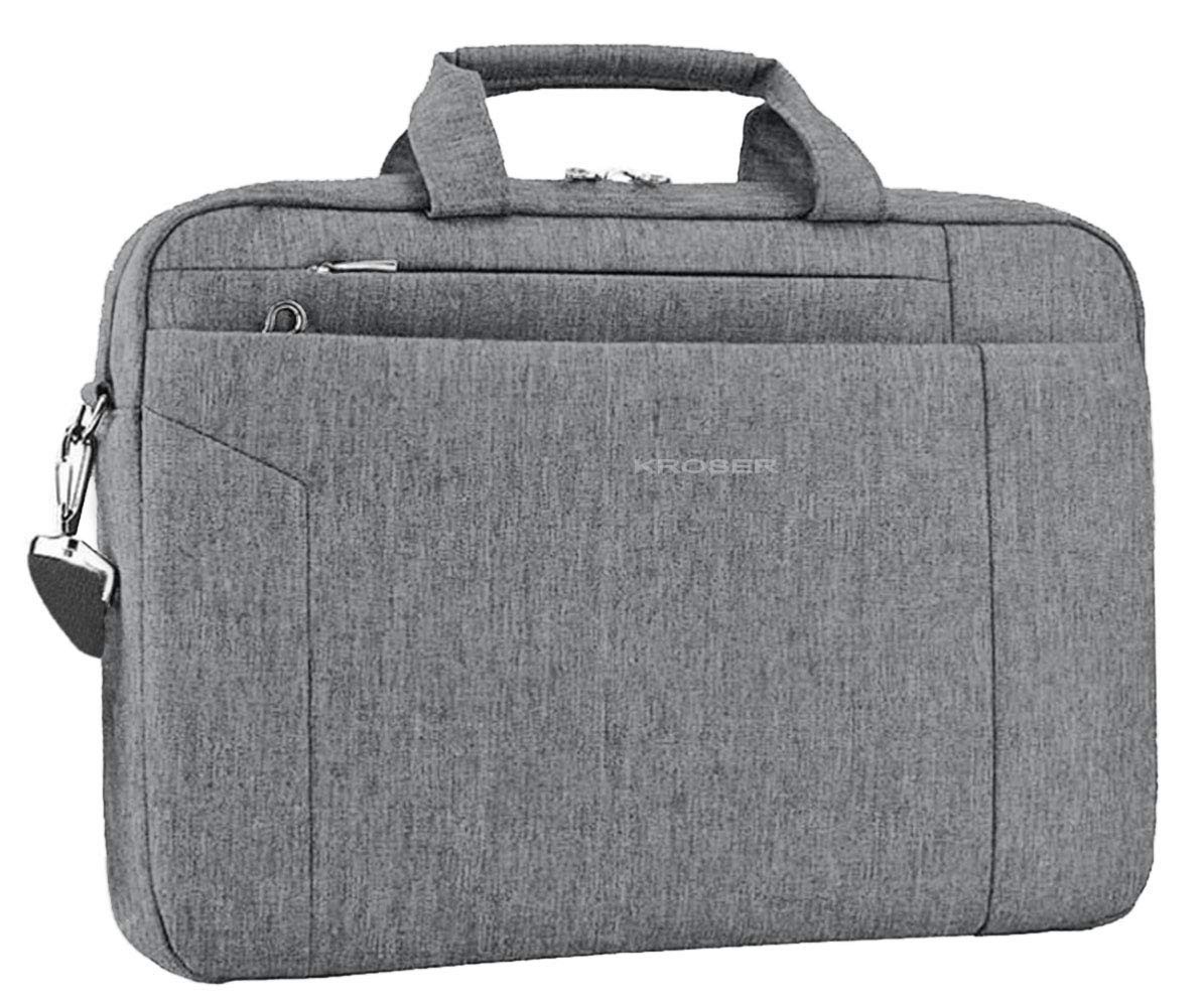 15.6 Inch Grey Waterproof Laptop Bag Briefcase for Women Stylish and Durable