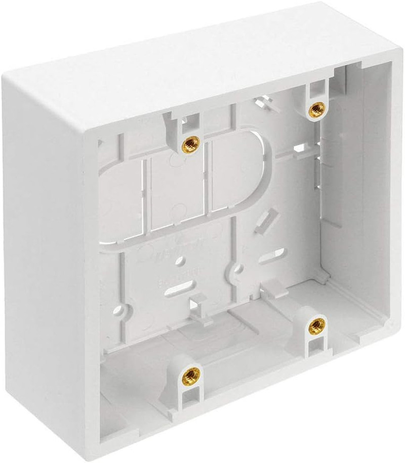 Surface Mount Backbox, Dual Gang, 1.89", 42777-2WA, White