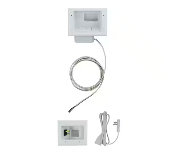 Commercial Electric Low Profile Flat Panel TV Cable Organizer Kit White