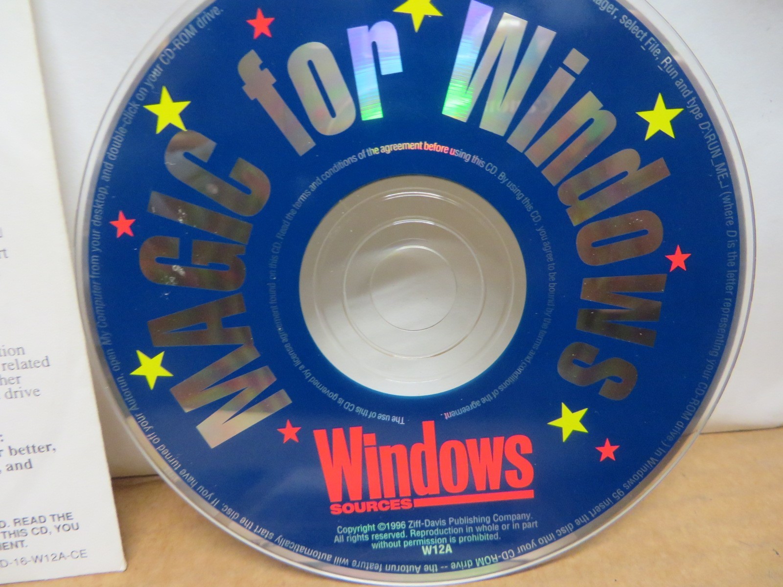 CD ROM VINTAGE 1990's SOFTWARE " MAGIC FOR WINDOWS "