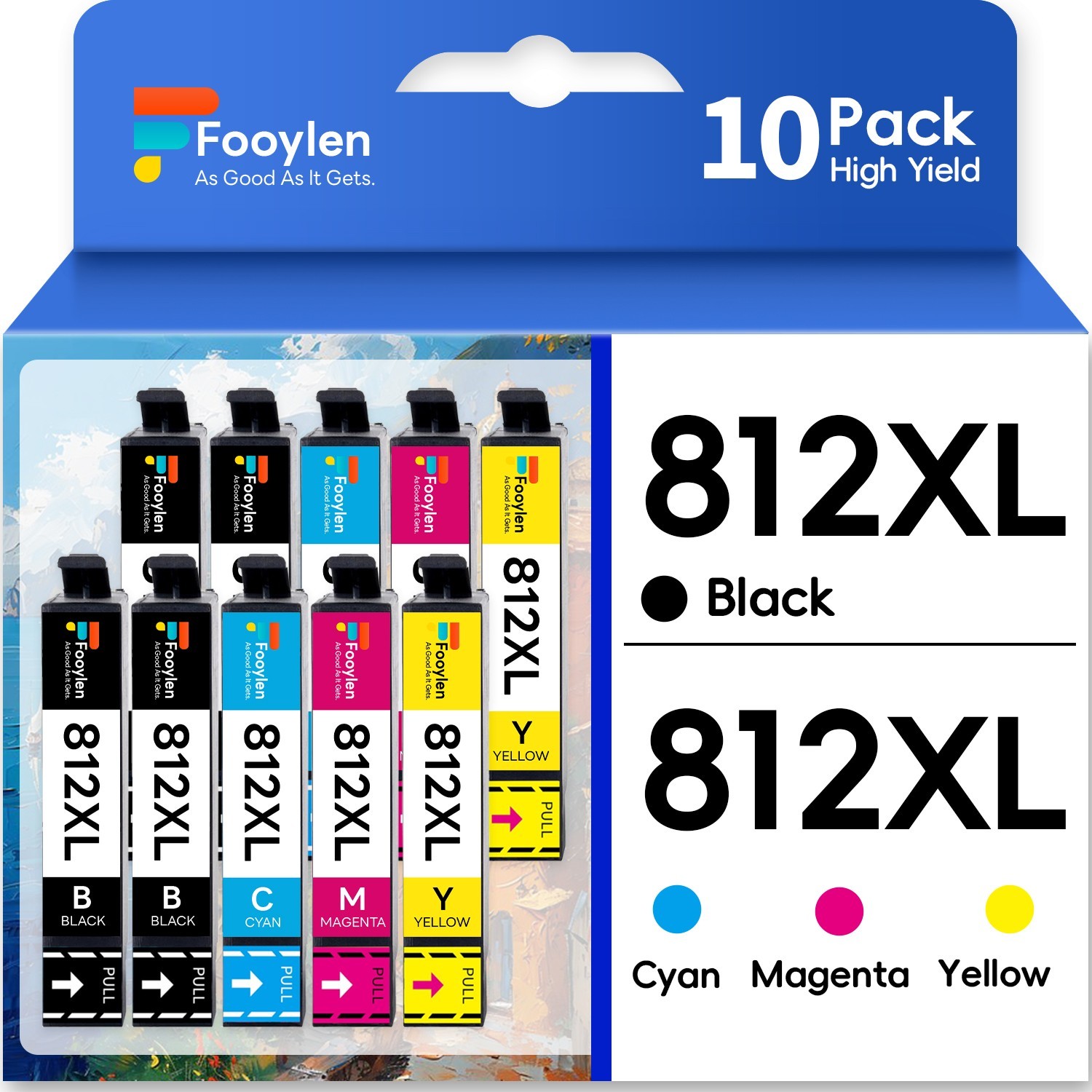 10Pack 812XL Ink Cartridge for Epson T812XL Ink WF-7840 WF-7820 WF-7310 EC-C7000