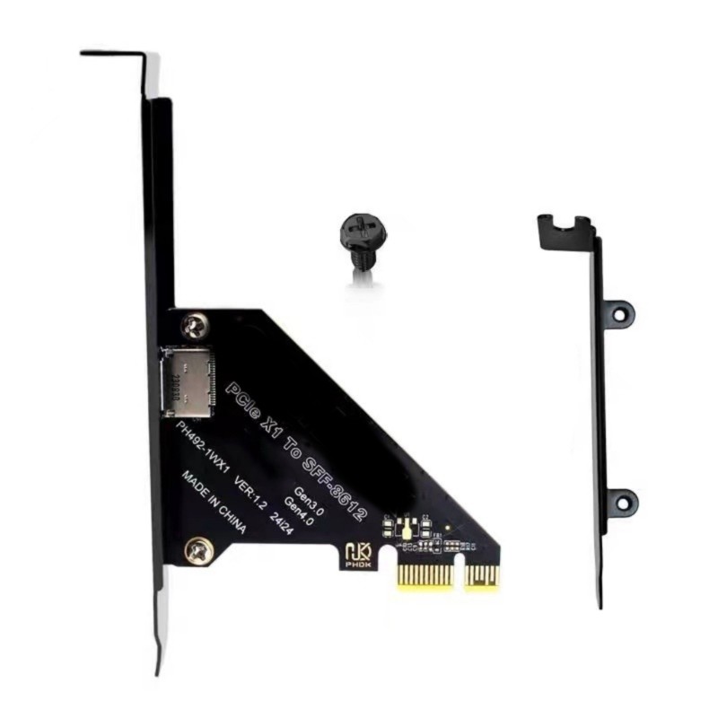 PCIe 4.0 x4x1 to SFF 8612 Host Adapter for SFF8639 Solid Disk Enhances Transfer