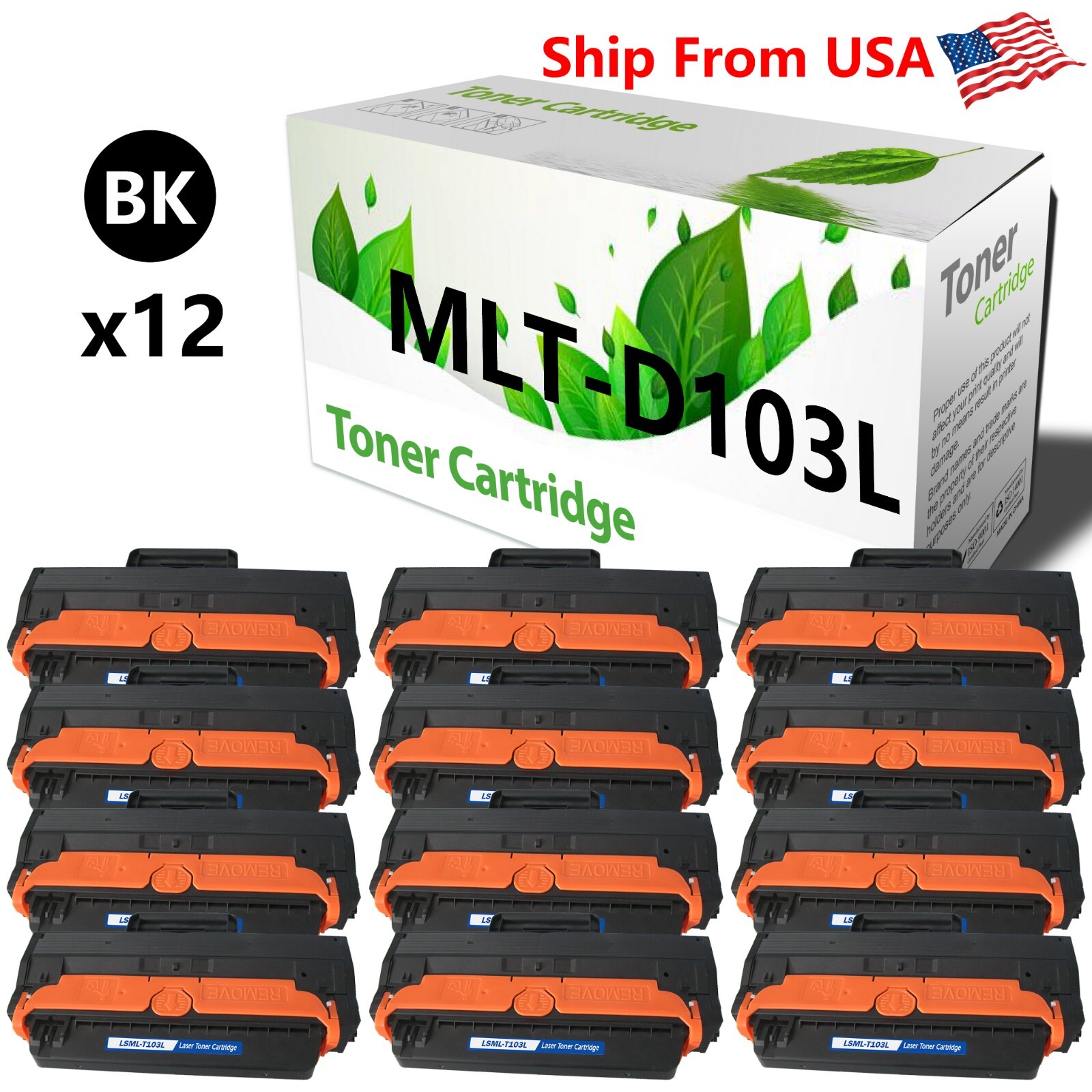 12-Pack MLTD103L Toner Cartridge 103L MLT-D103L for ML-2951D Printers