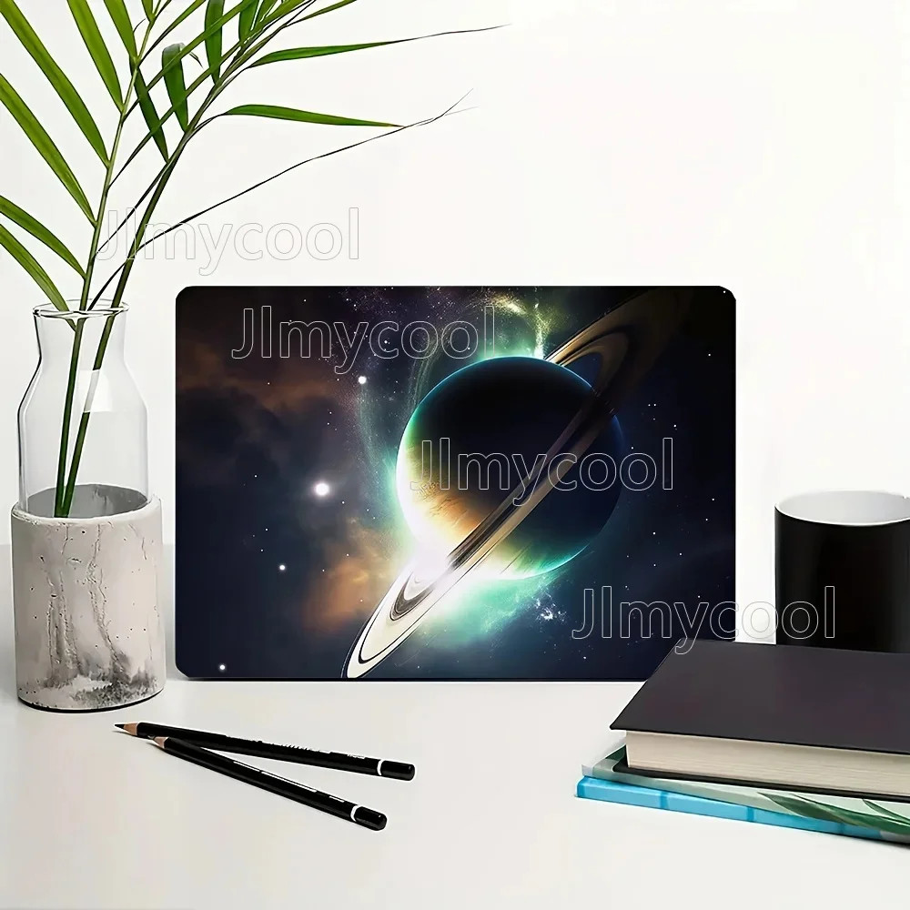 2x Saturn Ring Galaxy Planet Design Laptop Stickers High Quality PVC Material