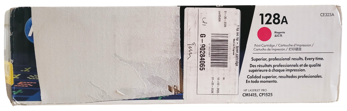 HP LaserJet 128A Magenta CE323A Print Cartridge New Sealed With Open Box