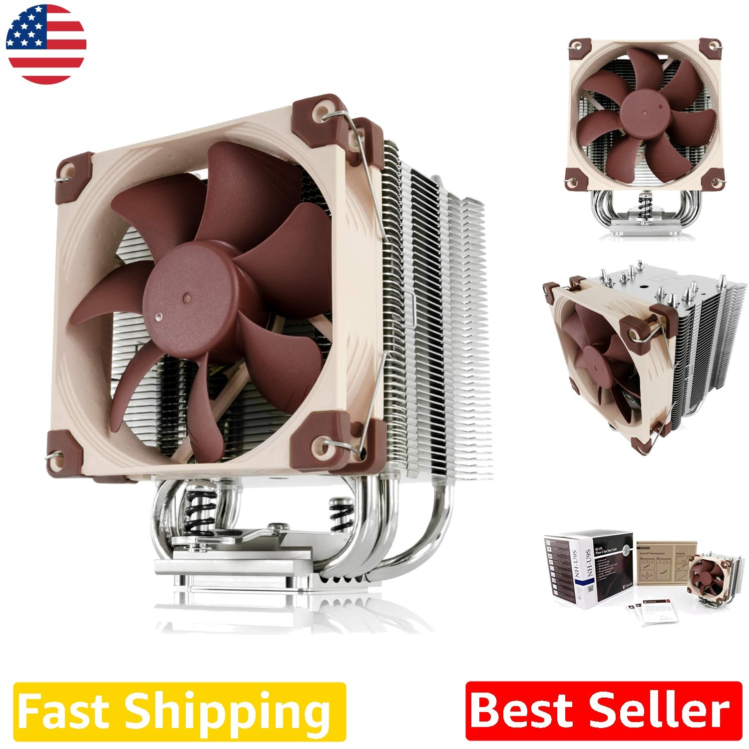 CPU Cooler: Ultra-Quiet 125mm ITX Tower, Intel/AMD, 92mm PWM Fan, 6yr