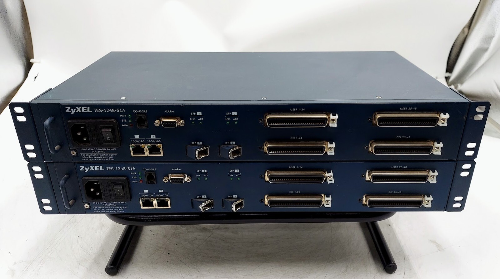 LOT OF 2 ZyXEL IES-1248-51A Switch