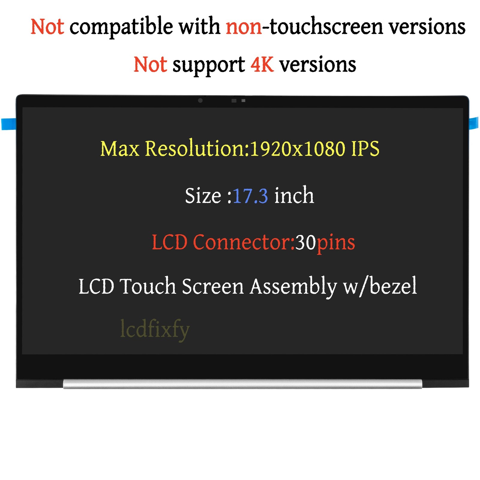 For HP 17-CW0023DX 17.3" FHD 1920x1080 60Hz Touch Digitizer Laptop LCD Screen