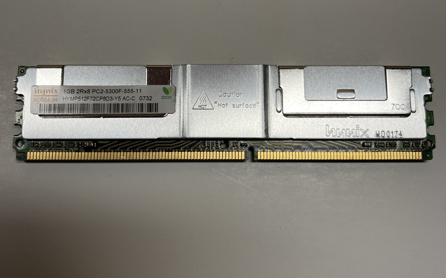 HYNIX 1GB 1Rx8 PC2-5300F Desktop Ram Memory HYMP512F72CP8D3-Y5 Tested Working