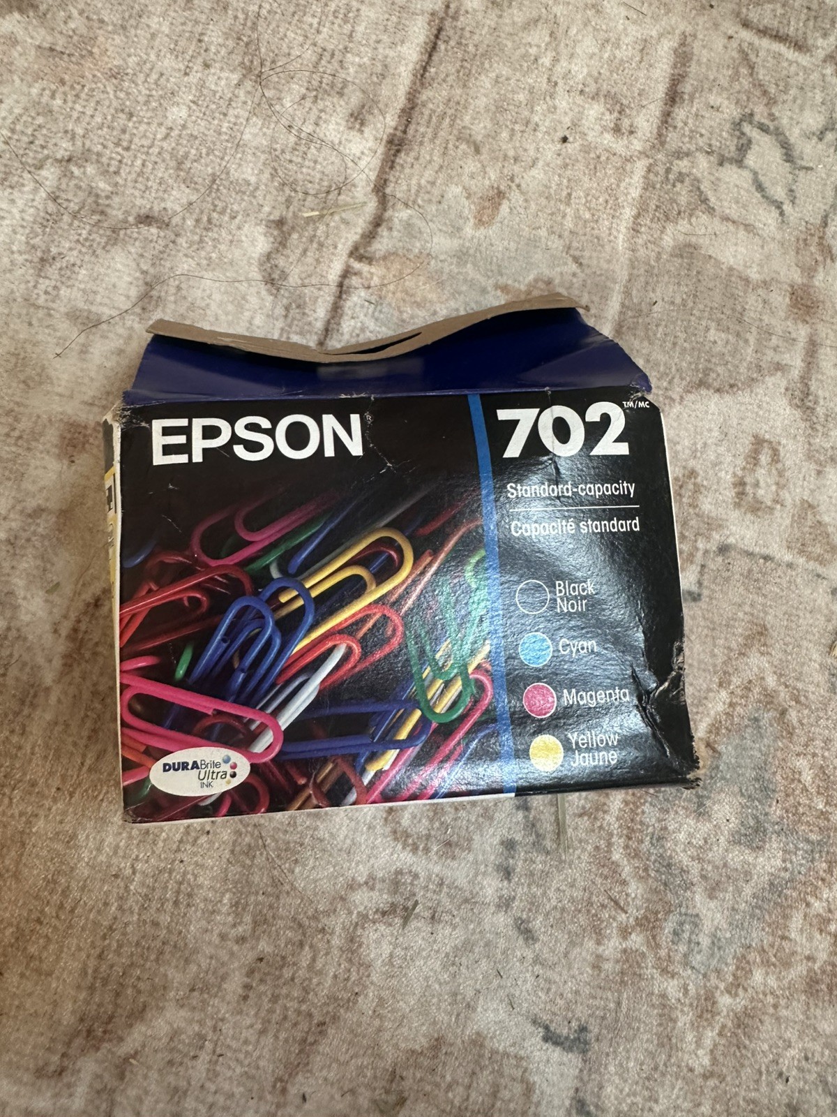 Epson 702 (T702520-S) Tri-Color Cyan, Magenta, Yellow Ink Cartridge Exp. 09/2027