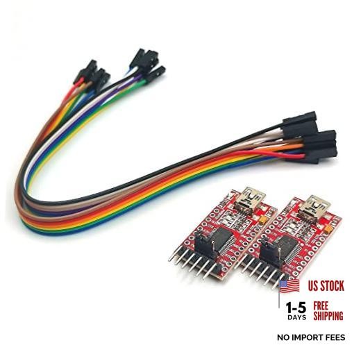 2pcs FT232RL FTDI Mini USB to TTL Serial Converter Adapter, 3.3V/5.5V,
