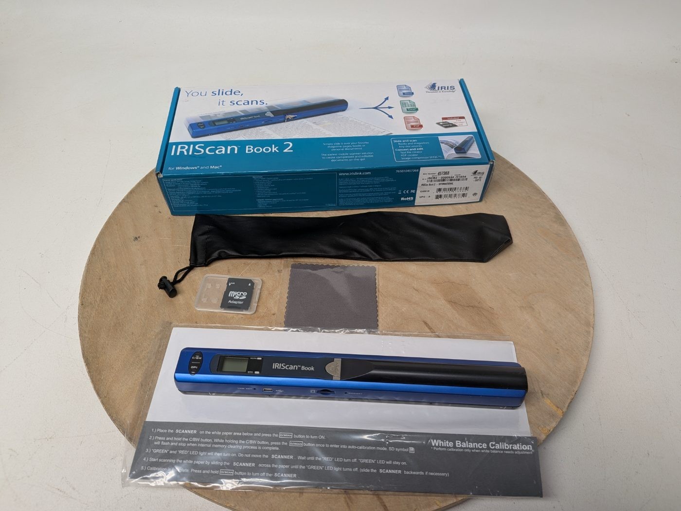 IRIS IRIScan Book 2 Portable Handheld Scanner 600 DPI 2GB USB 457368