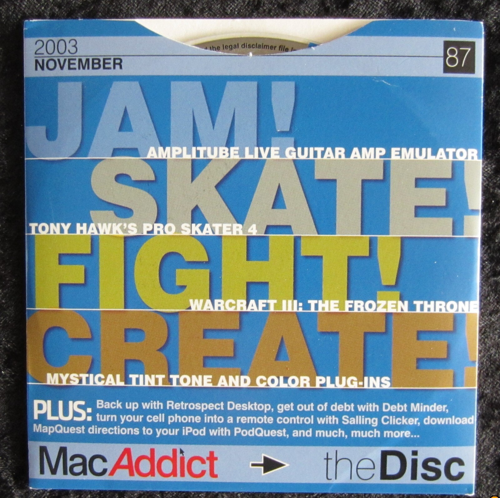 Collectible, MacAddict 87: The Disc, November 2003