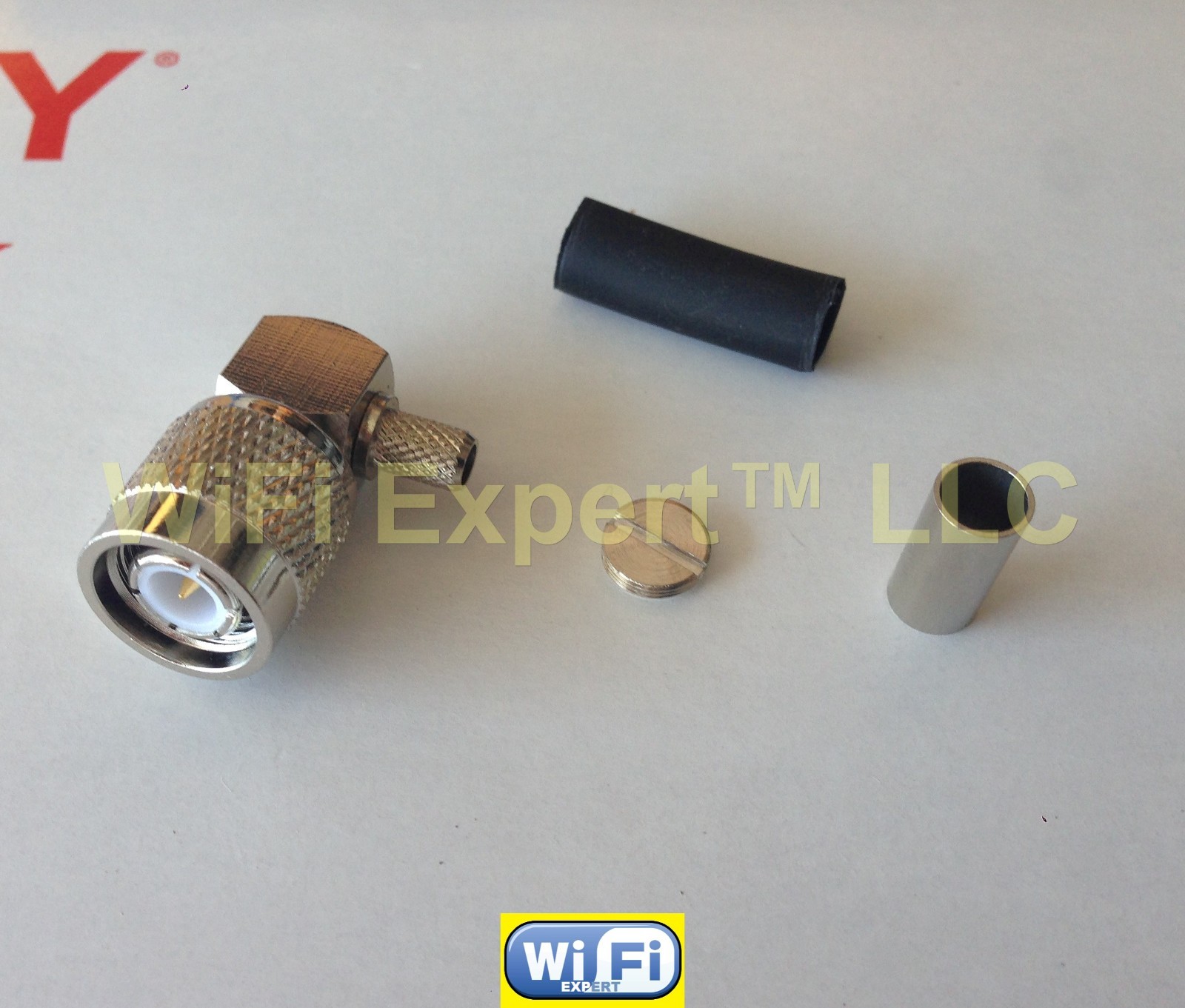 TNC Angle Male plug crimp for RG58 RG142 RG400 LMR195 cable RF Cable Connector