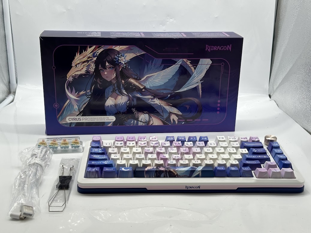 Redragon MCK681C Cyrus PRO RGB 75% Wireless Gaming Keyboard - White
