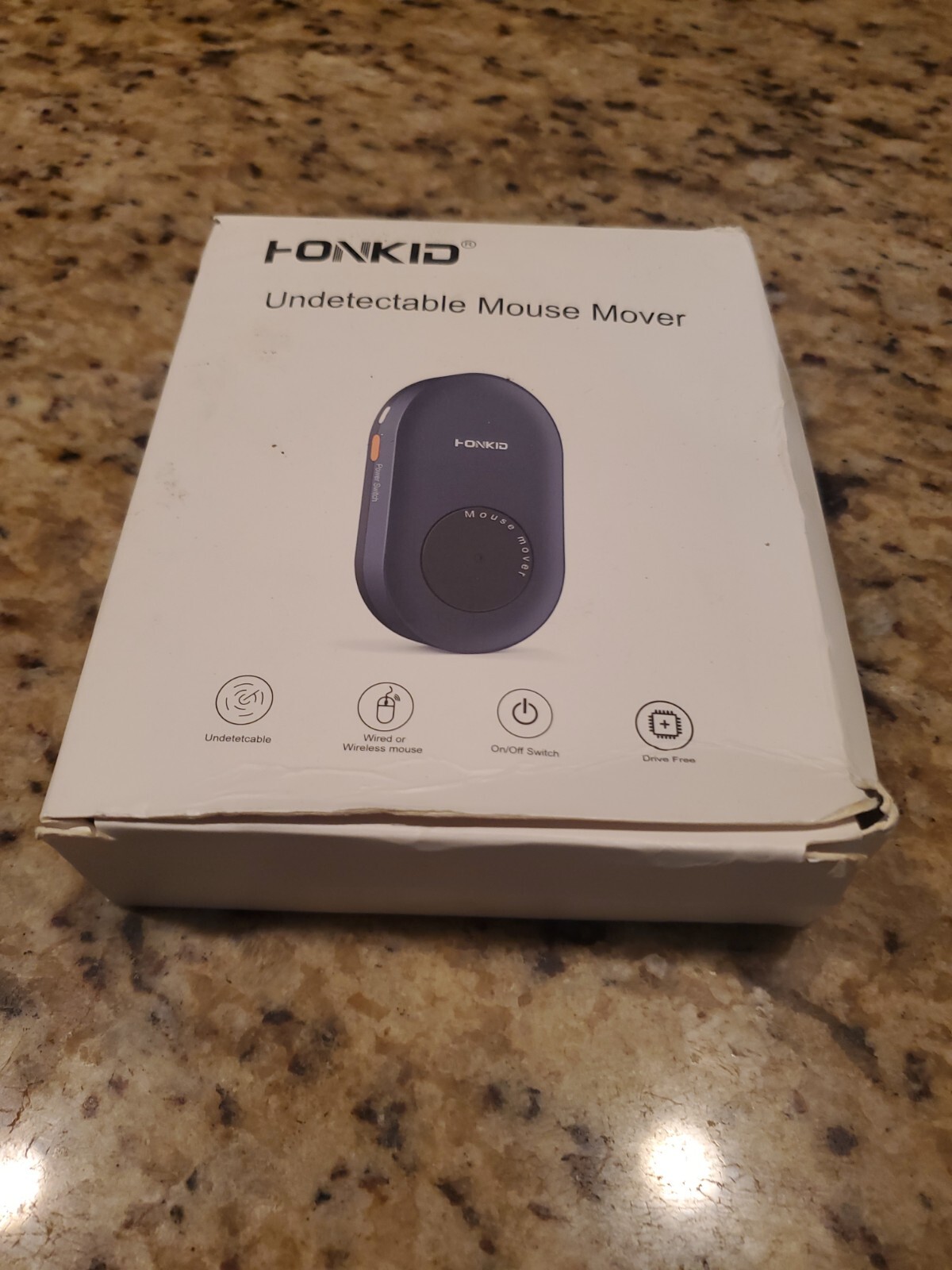 HONKID Undetectable Mouse Mover Jiggler with ON/Off Switch and USB Port Drive-Fr