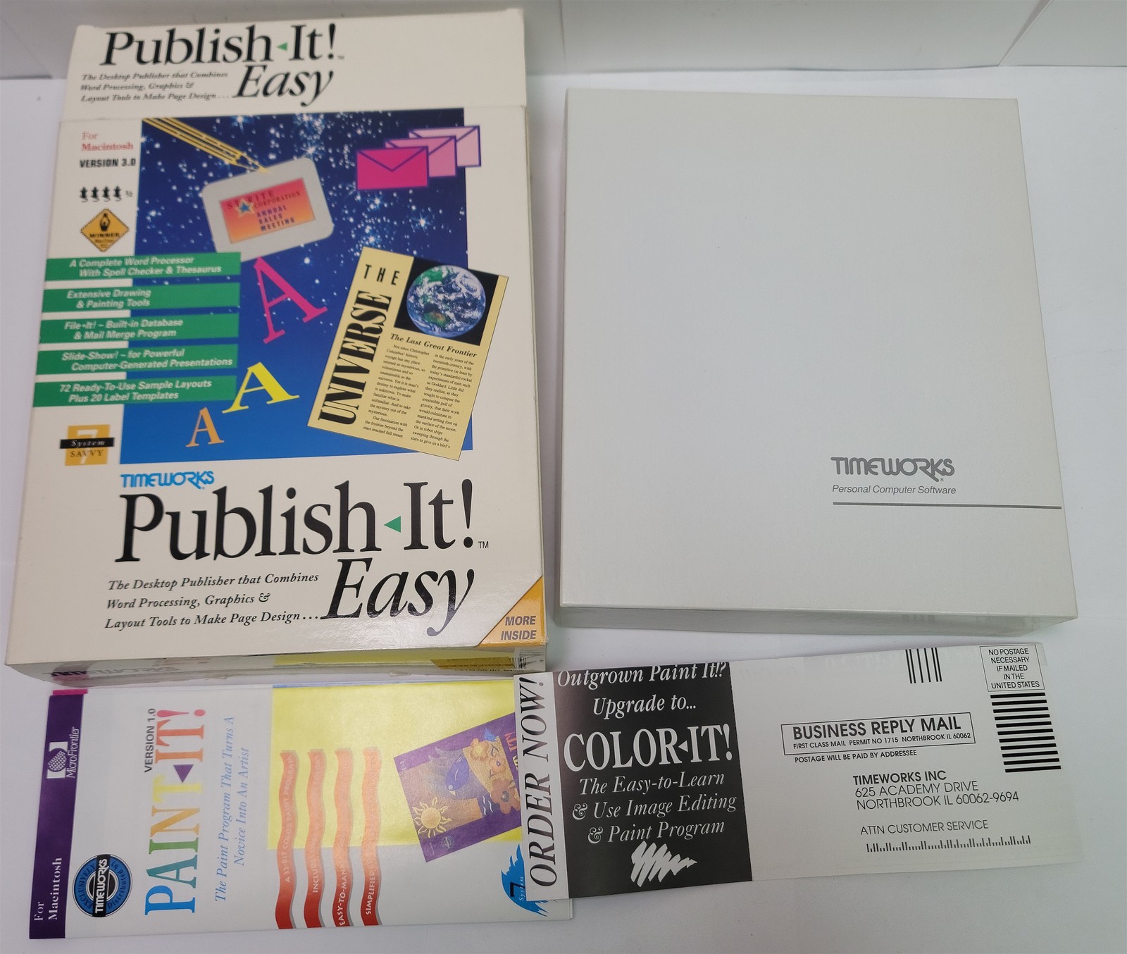 Timeworks Publish It Version 3.0 For Macintosh - Boxes Only + misc