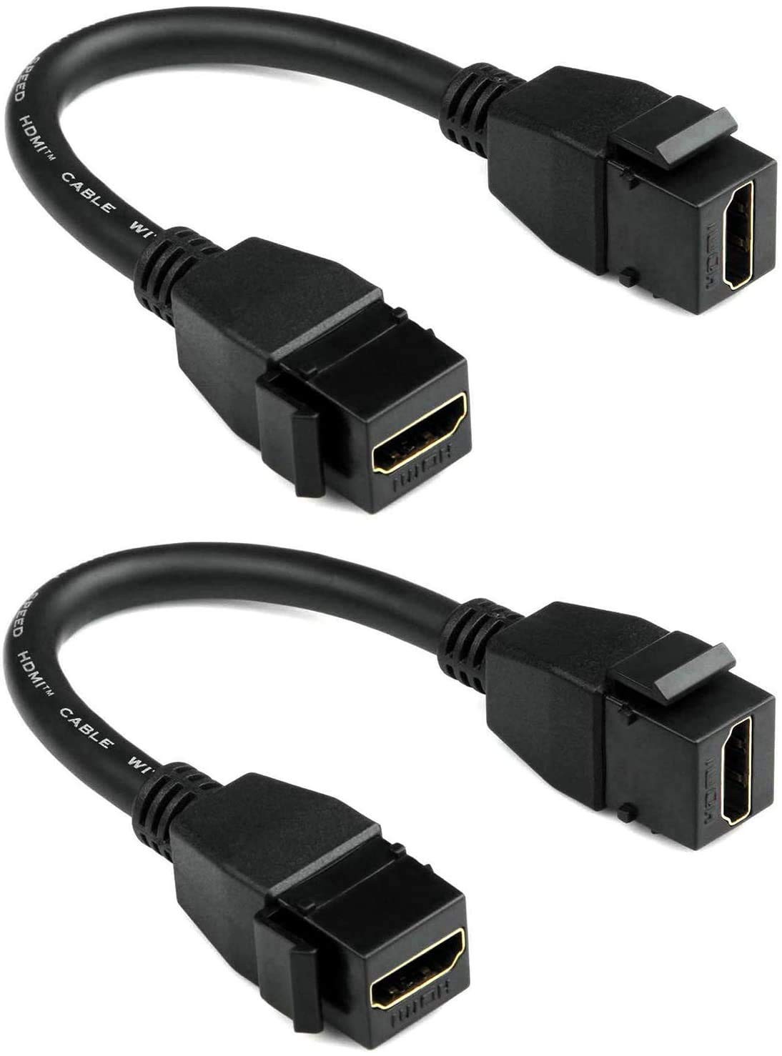 HDMI Keystone Coupler 4K 2Pack, HDMI Keystone Jack Inserts Female to Female