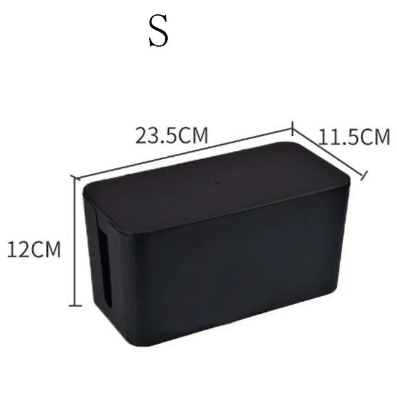Cable Storage Box Power Strip Organizer Dustproof Wire Management Case PP