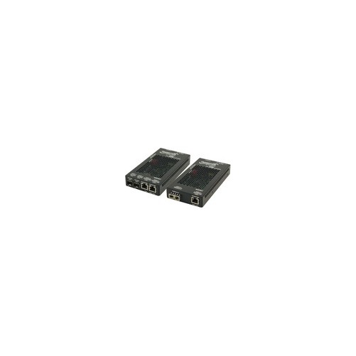 Lantronix SGPAT1040-105-NA 10/100/1000 POE+ RJ-45 TO OPEN DUAL SPEED SFP PORT ME