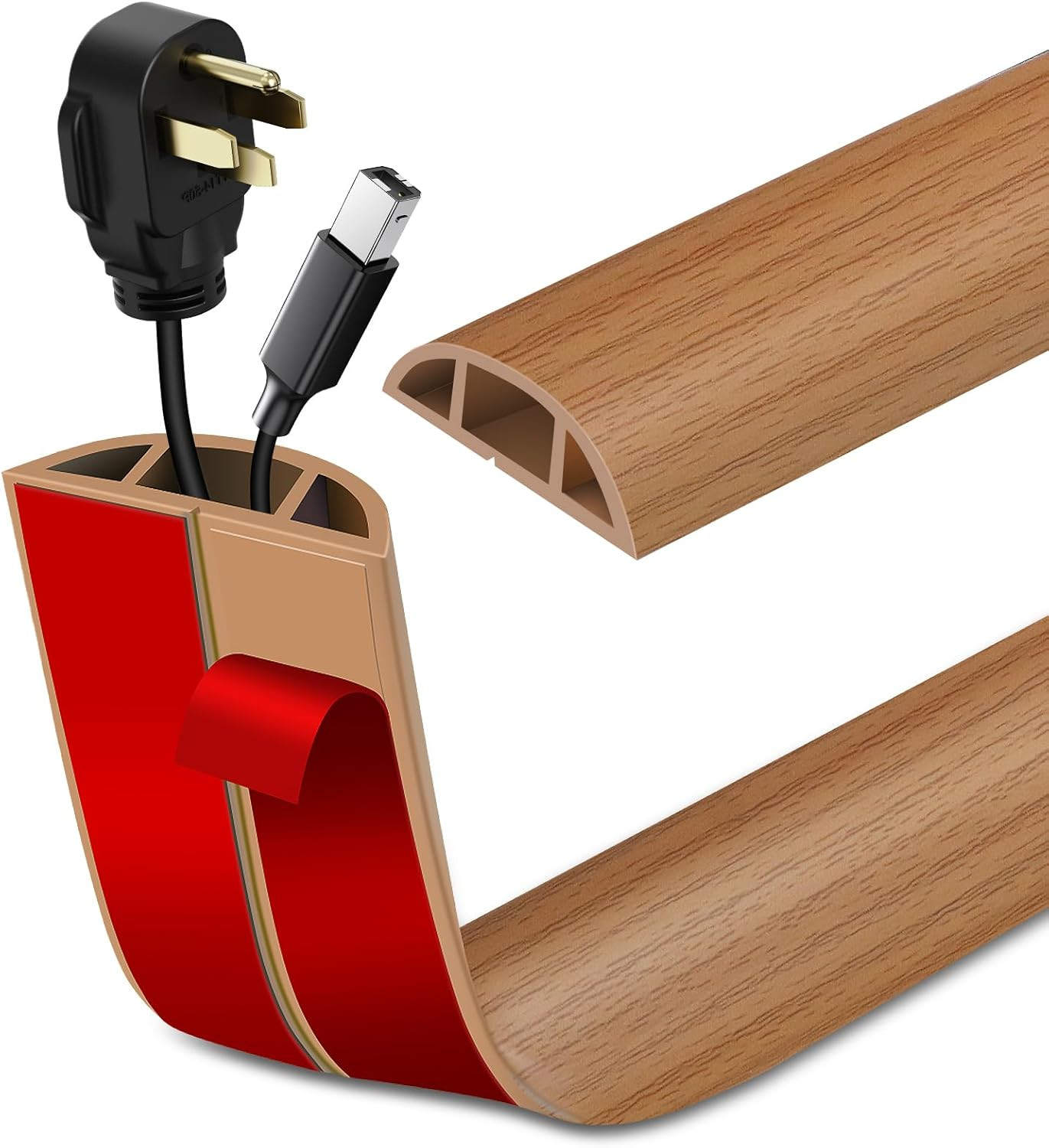 Floor Cord Cover Self Adhesive Cord Hider Floor Cable Management | Cord Covers f
