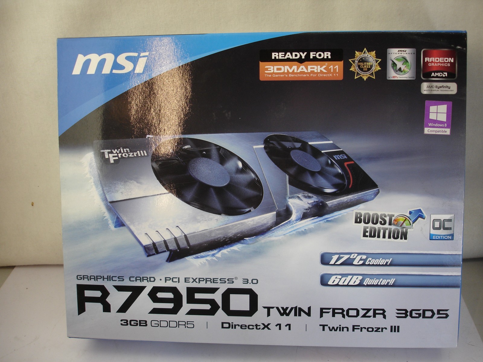 MSI Radeon HD 7950 R7950-2PMD3GD5/OC BOOST Edition OC Multi GPU Brand NEW