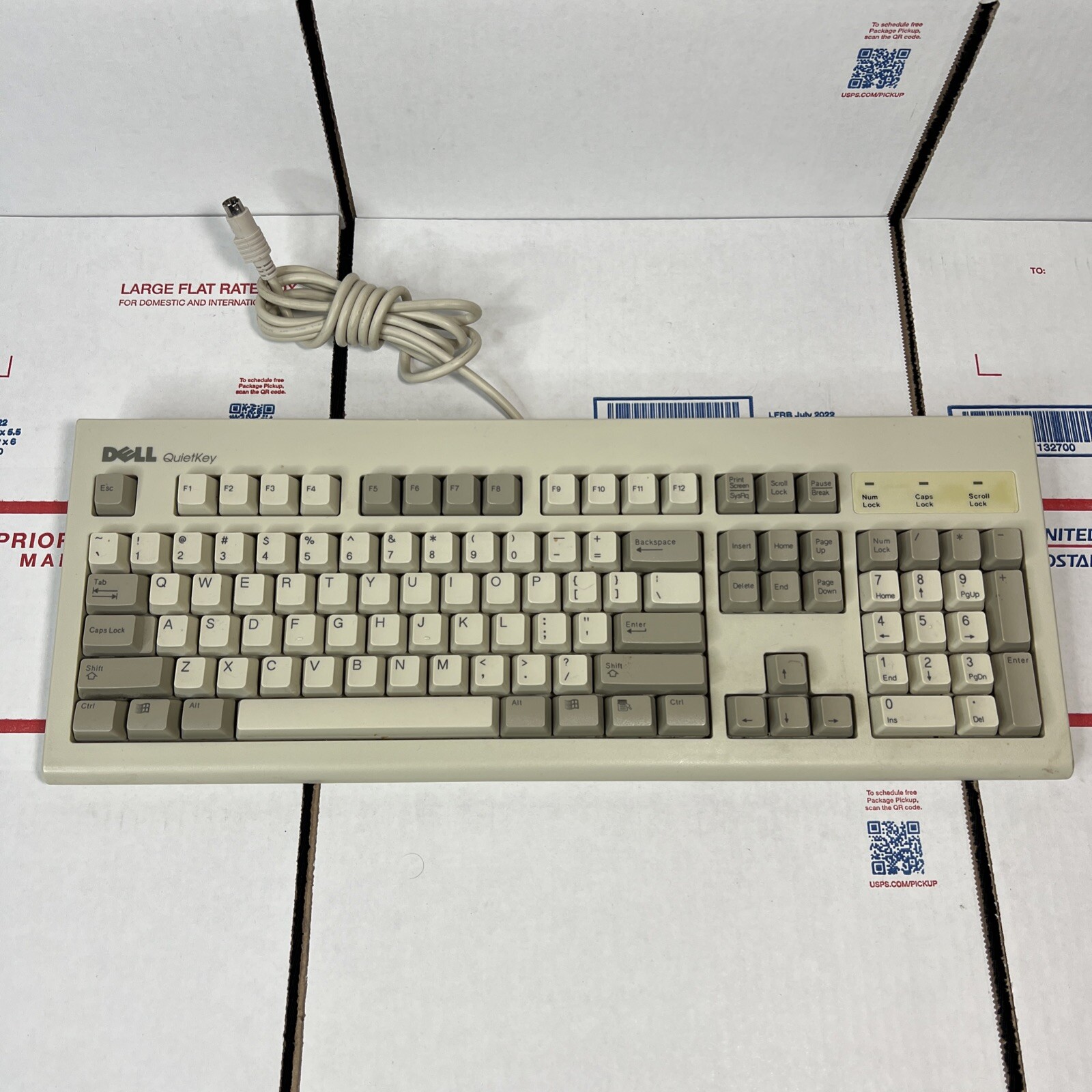 Dell SK-1000REW QuietKey PS/2 Wired Keyboard Vintage Retro - SAME DAY - WARRANTY