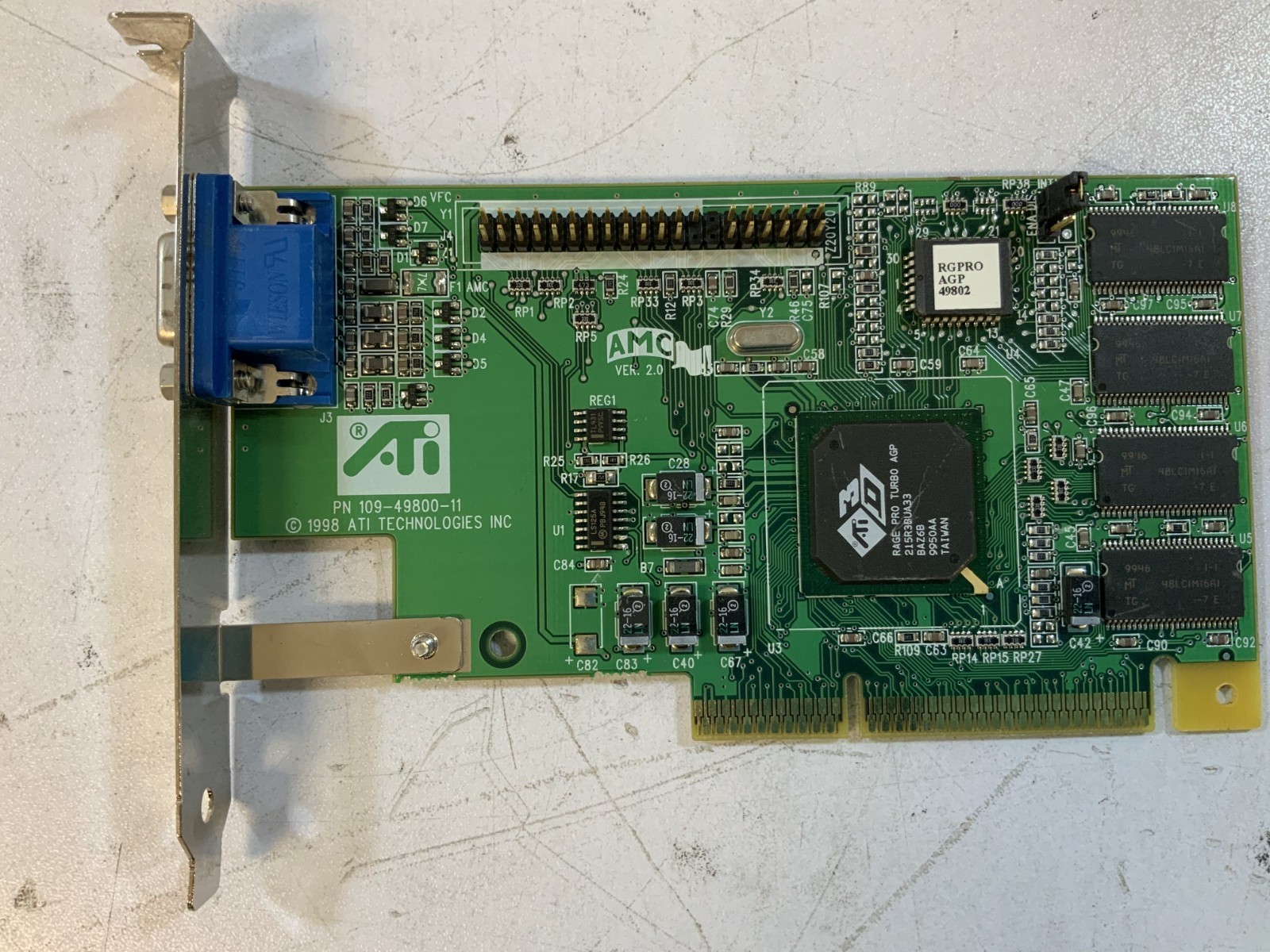 ATI Rage PRO Turbo AGP 4MB SDR Graphics Card with VGA Port (109-49800-11) "P4C"