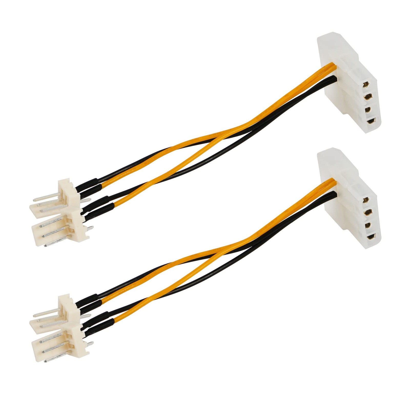 3Pin Fan to 4Pin Molex PassThrough Power Adapter Cable, 4pin Molex/IDE to 3 P...