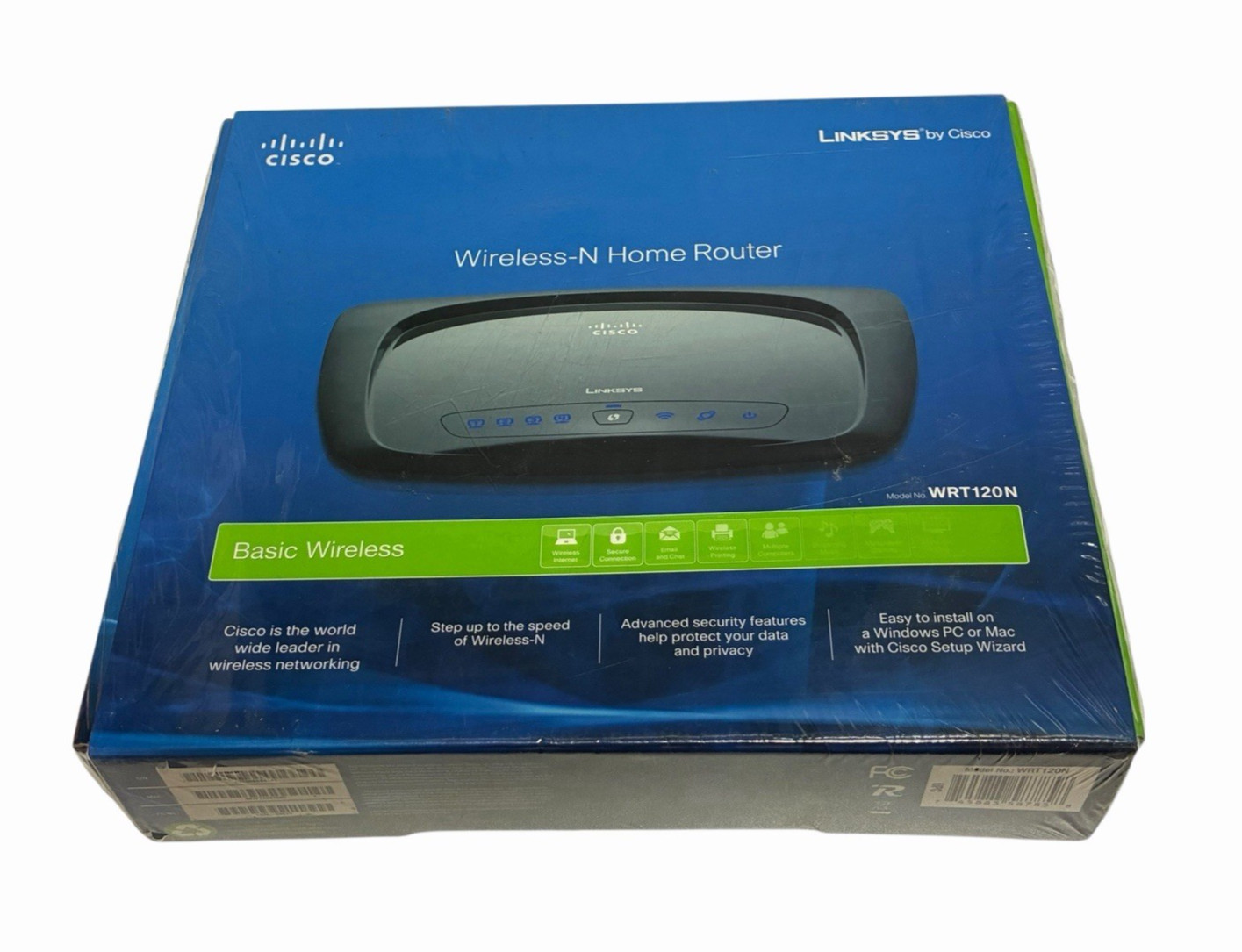 Cisco Linksys WRT120N Wireless N Home Router Brand New Factory Sealed Box 4 Port
