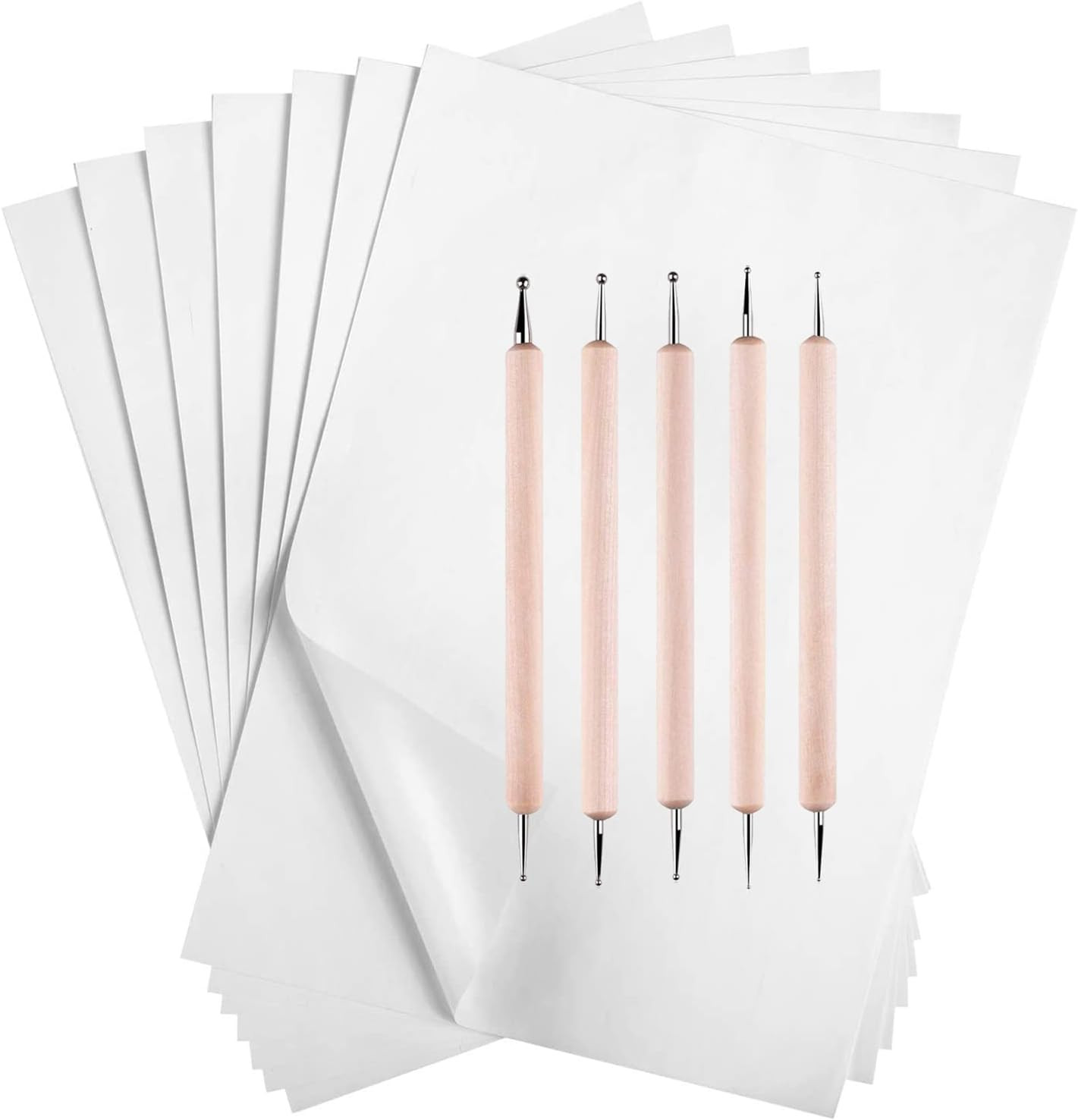 50 Sheets Carbon Paper Graphite Paper White Carbon Transfer (8.5 x 11.5 inch) Tr
