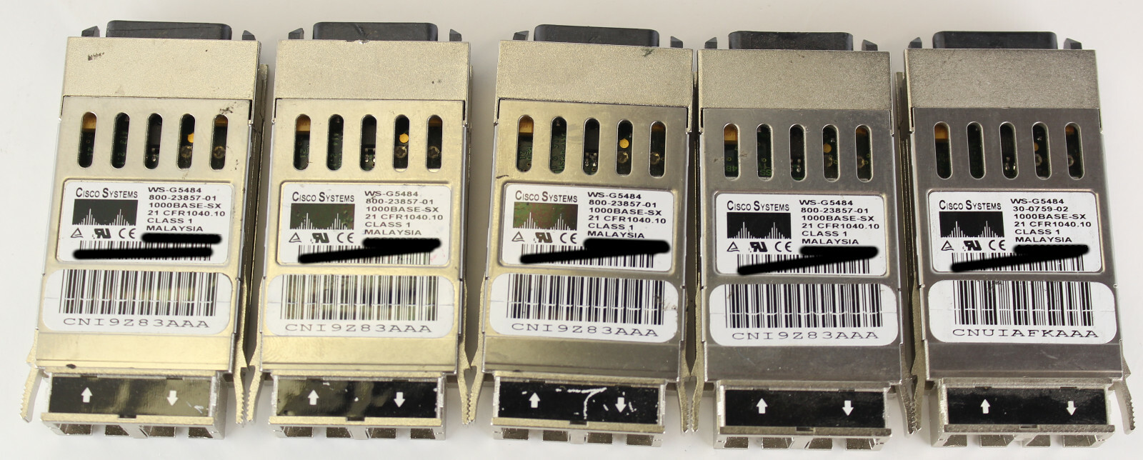 Lot of 5 WS-G5484 1000Base-SX SFP Transceiver Module