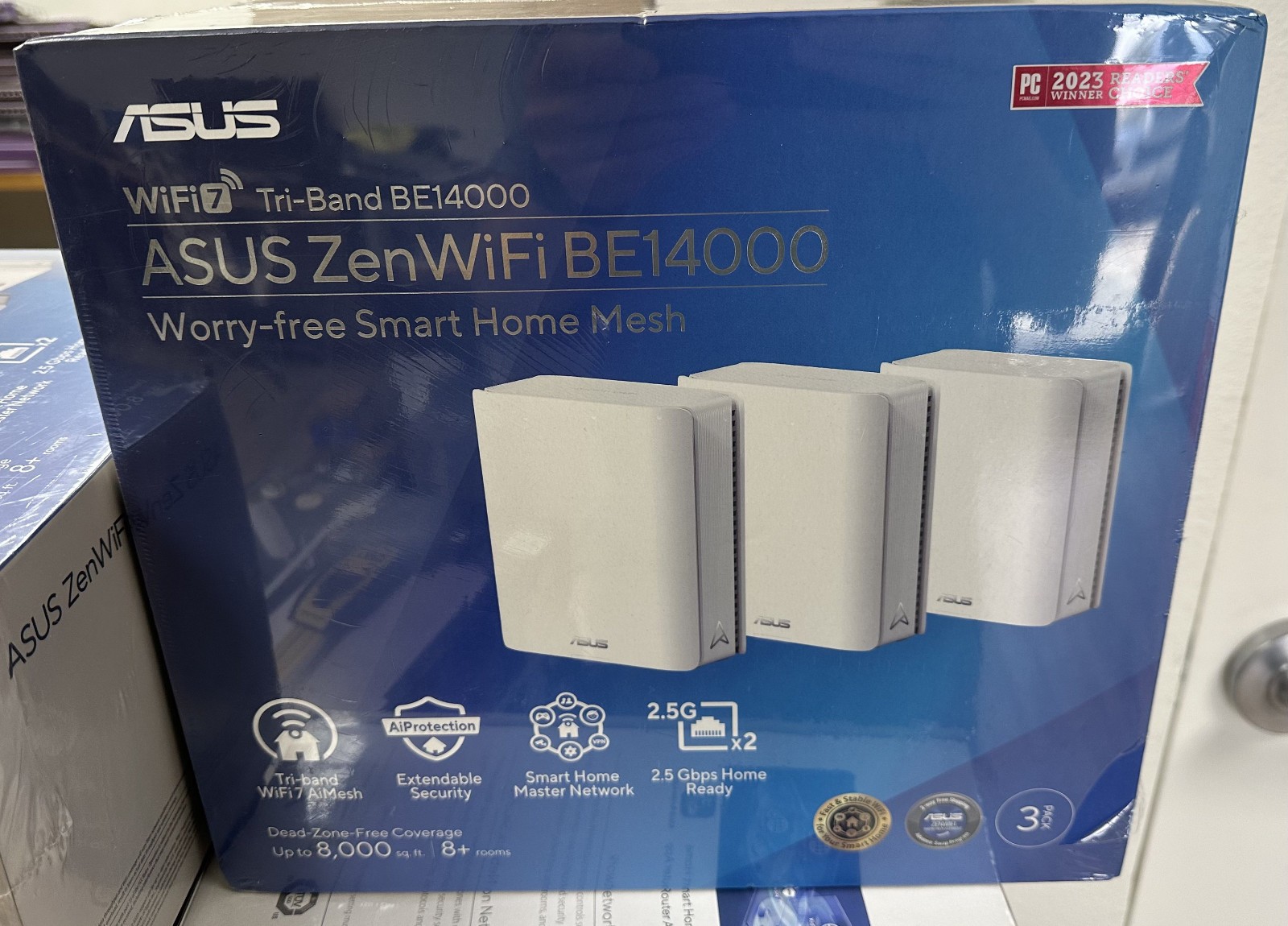 ASUS ZenWiFi BE14000 Tri-Band Wi-Fi 7 Mesh System 3 Pack White - NEW