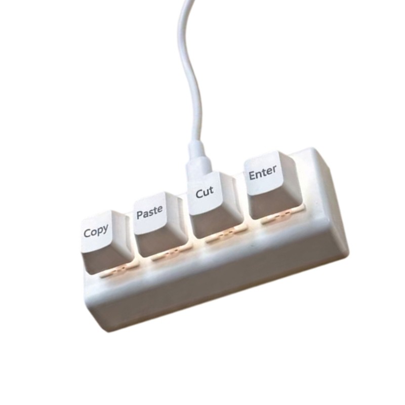Efficient 4 Key USB Corded Keyboard with Instantly Setup for Office and Gaming