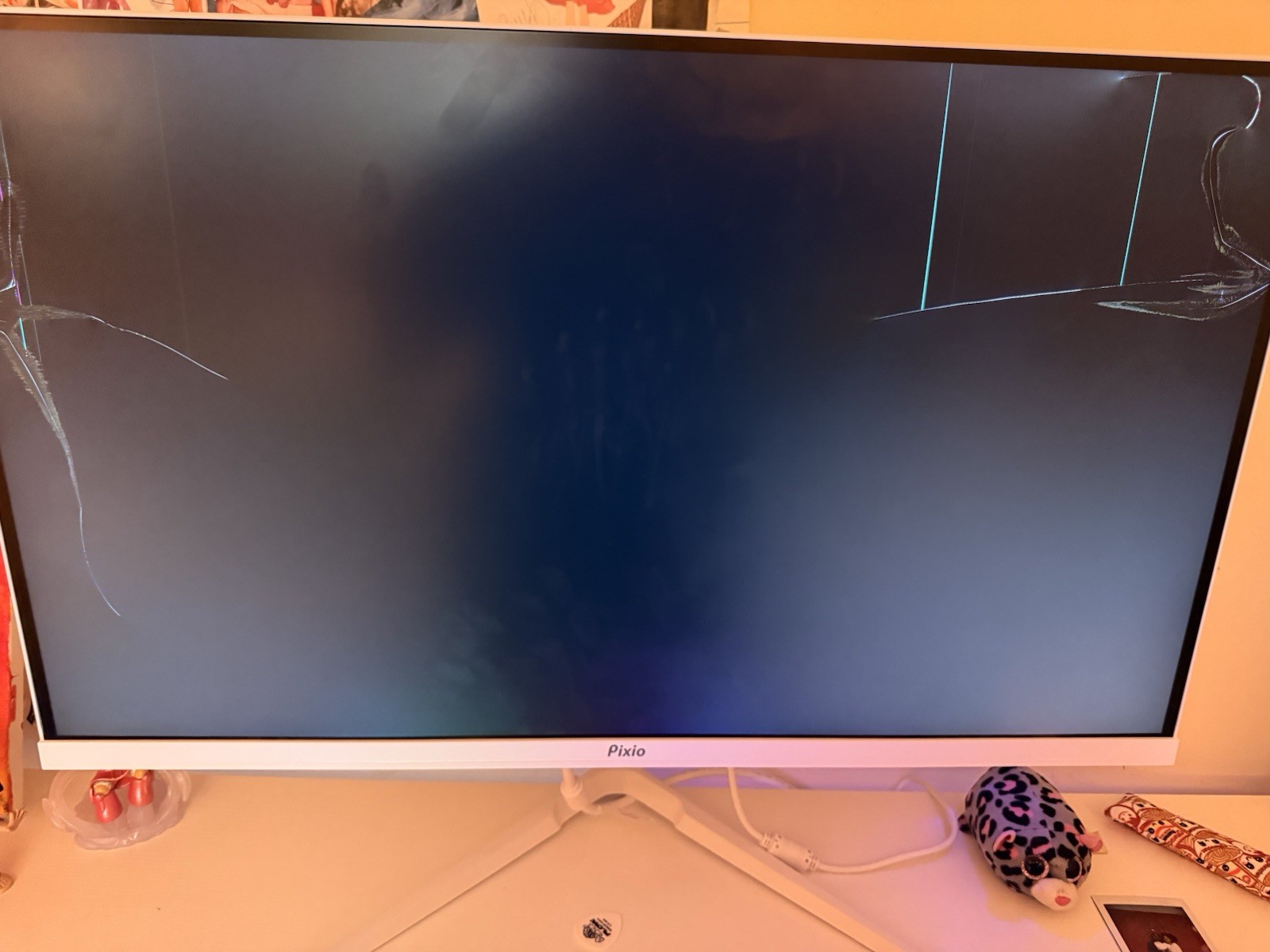 Pixio PX278 27-inch Wave White Refresh Rate 180Hz FHD 1440p Monitor FOR PARTS