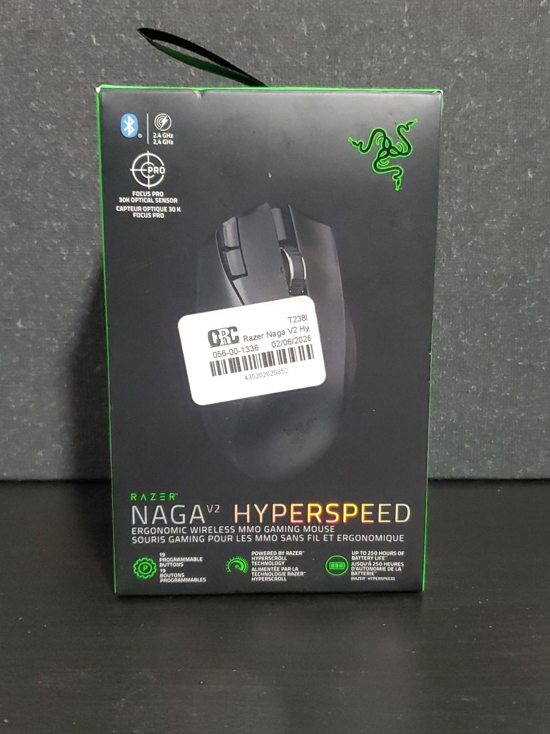 Razer Naga V2 HyperSpeed Wireless Gaming Mouse RZ01-0360 NEW Sealed