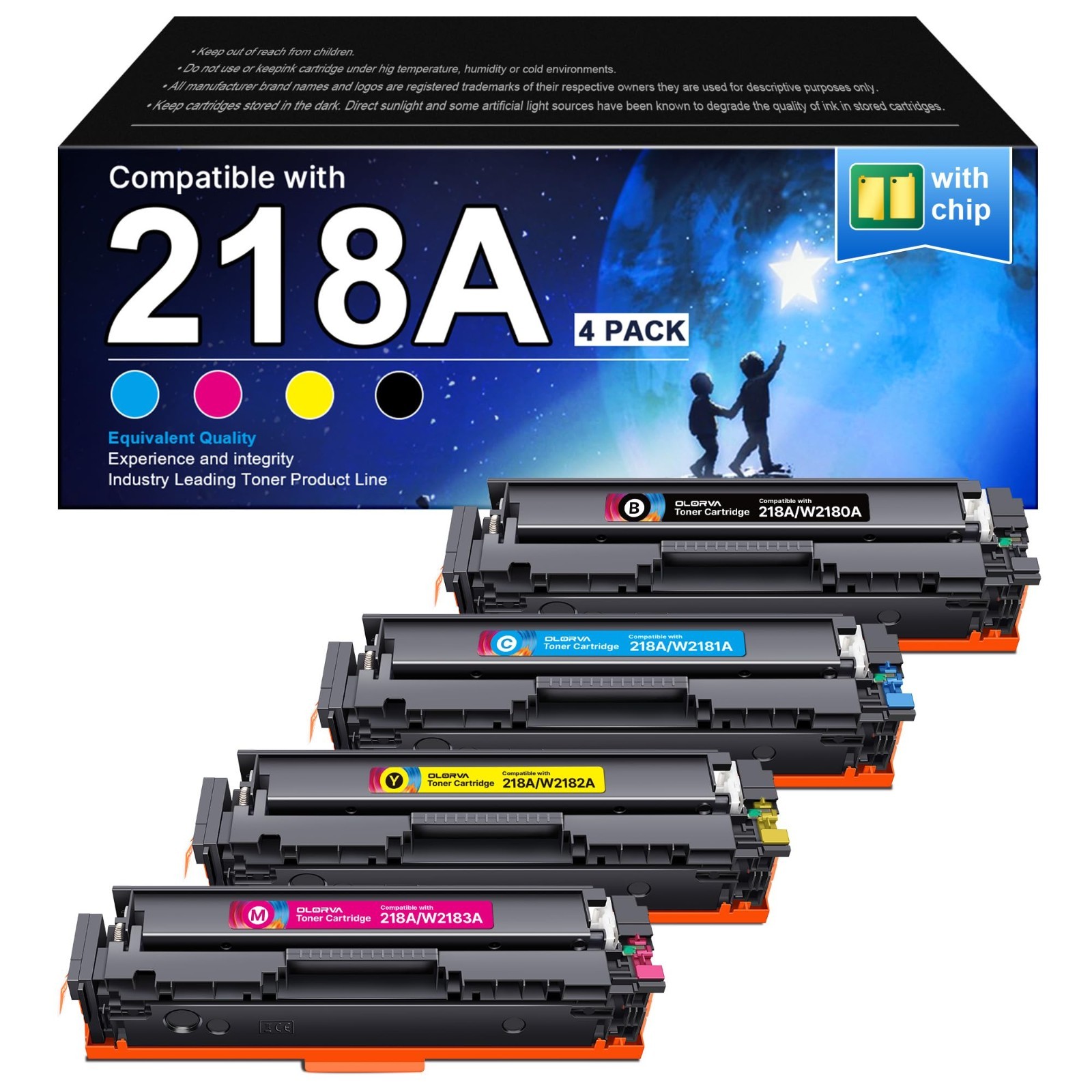218A Compatible for HP 218A HP 218X Toner Cartridges 4 Pack 3201dw