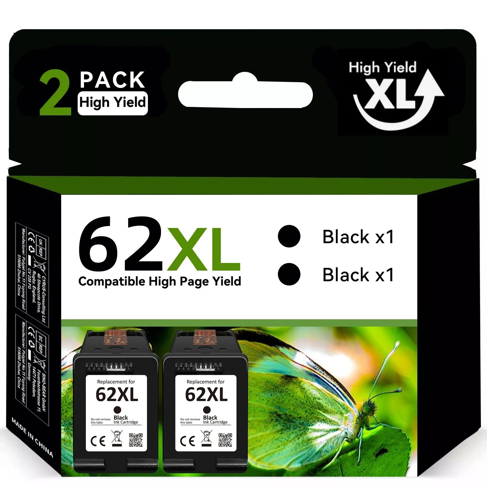 62 XL XXL Ink Cartridges For HP Ink 62XL Envy 7640 5540 5640 5660 5740 Printer