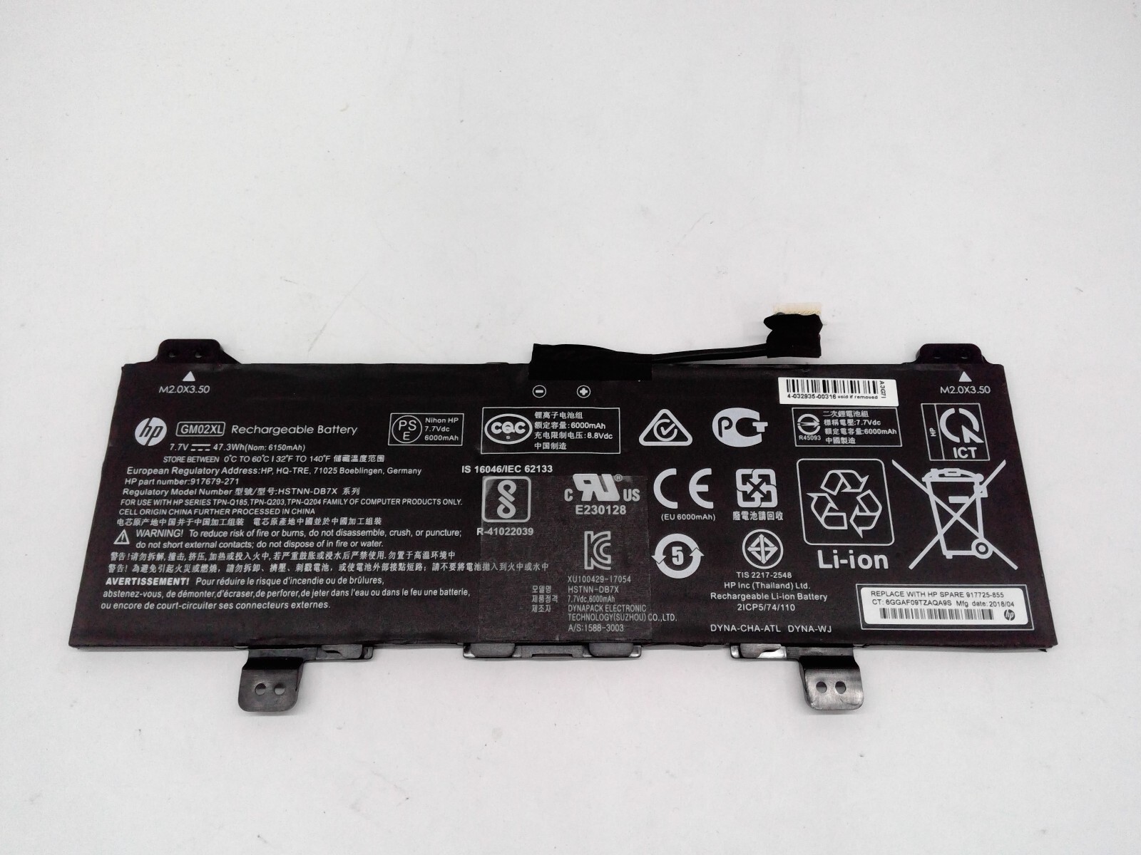 Genuine GM02XL Battery For HP Chromebook X360 11 G1 EE HSTNN-UB7M 917725-855