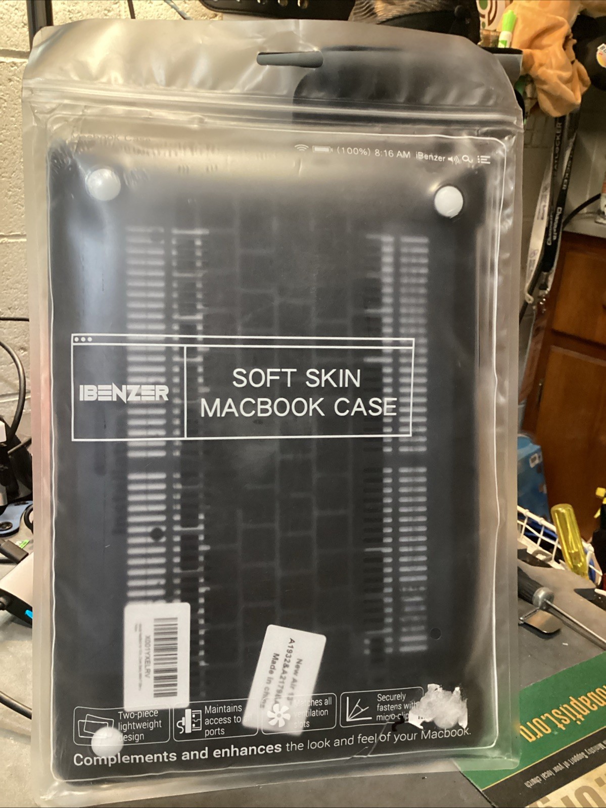 Ibenzer Soft Skin Case - Apple  MacBook Air 13" - Black- New unopened