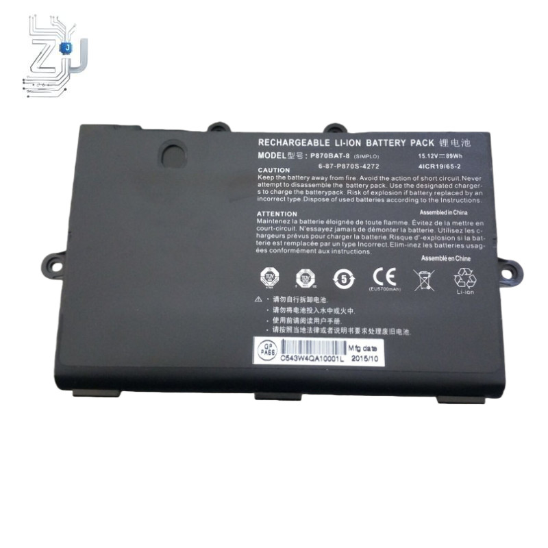 Battery P870BAT-8 6-87-P870S-4272 For CLEVO P775DM3 P8700S P870DM 89Wh